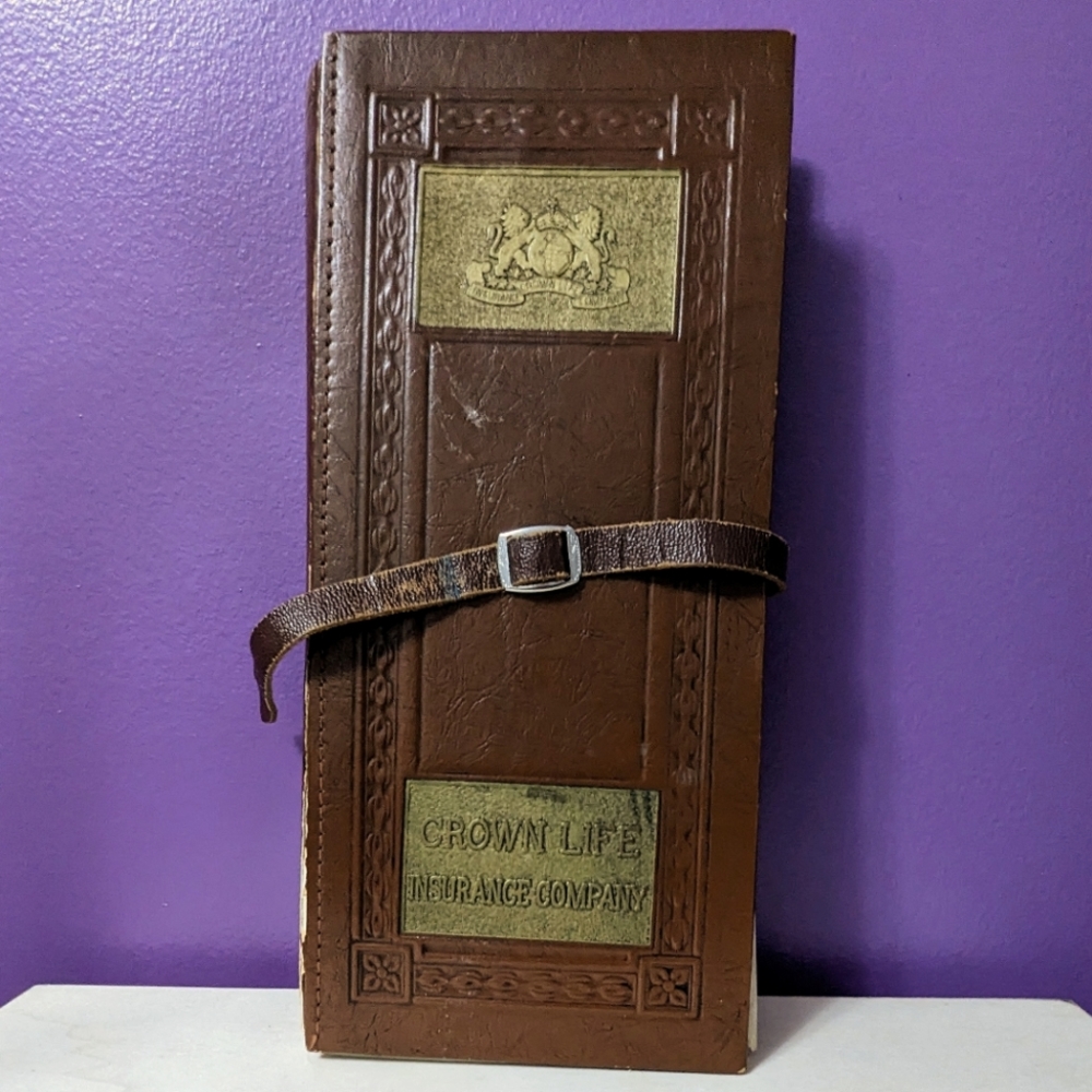 Vintage Crown Life Insurance Document Holder